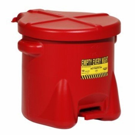 EAGLE Poly Self-Closing Oily Waste Can Red 22" L x 18" W x 18" H CAN526-RD